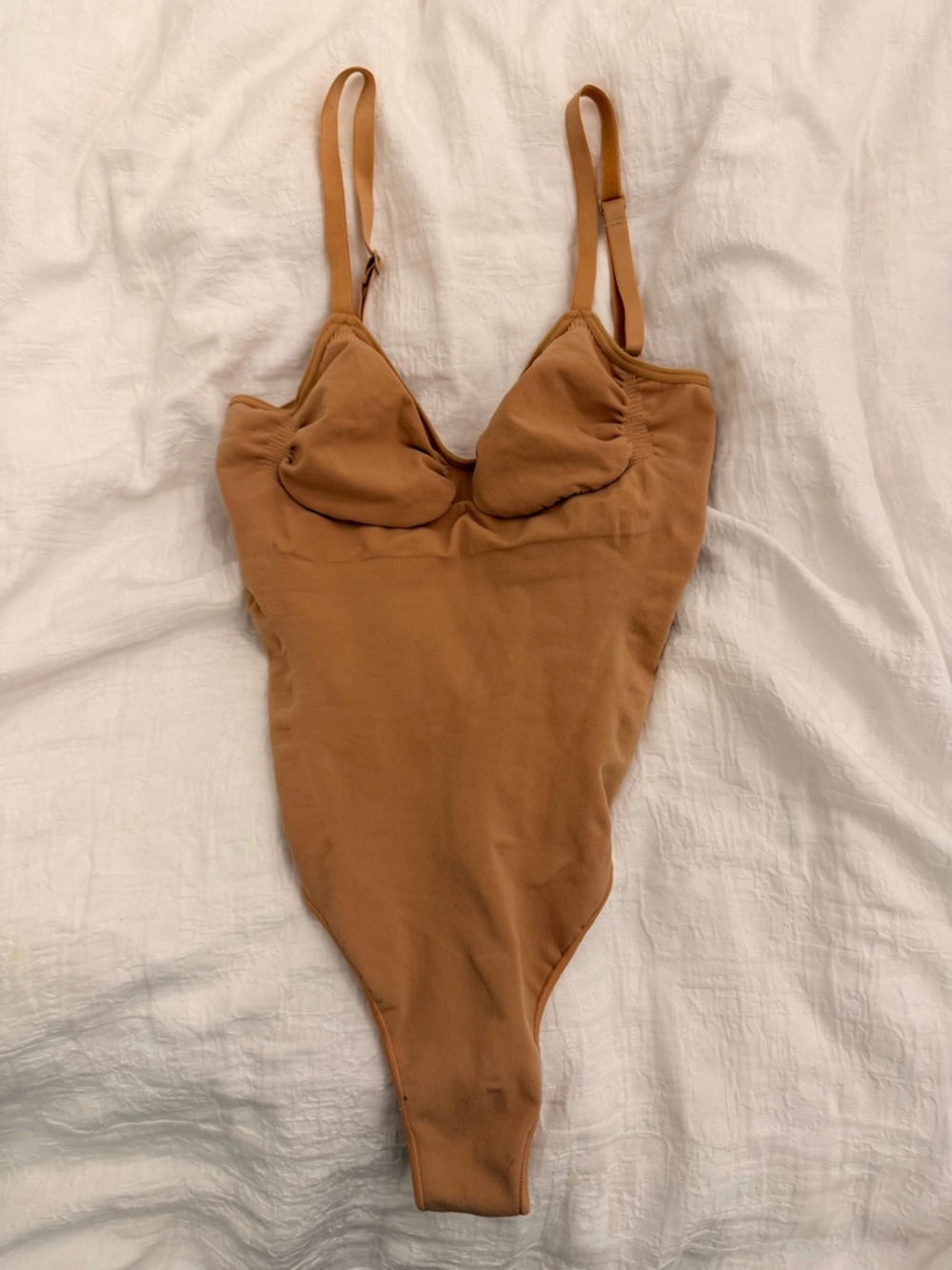 Skims Tan Bodysuit with Built-In Cups